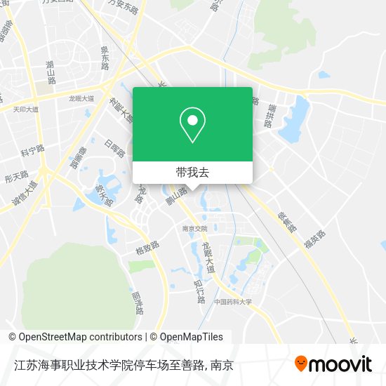 江苏海事职业技术学院停车场至善路地图