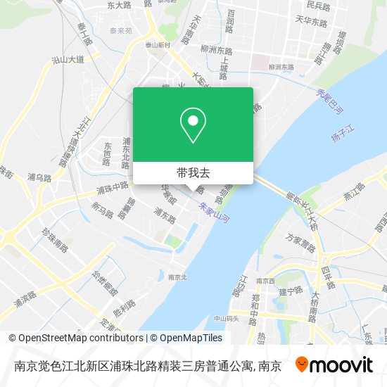 南京觉色江北新区浦珠北路精装三房普通公寓地图