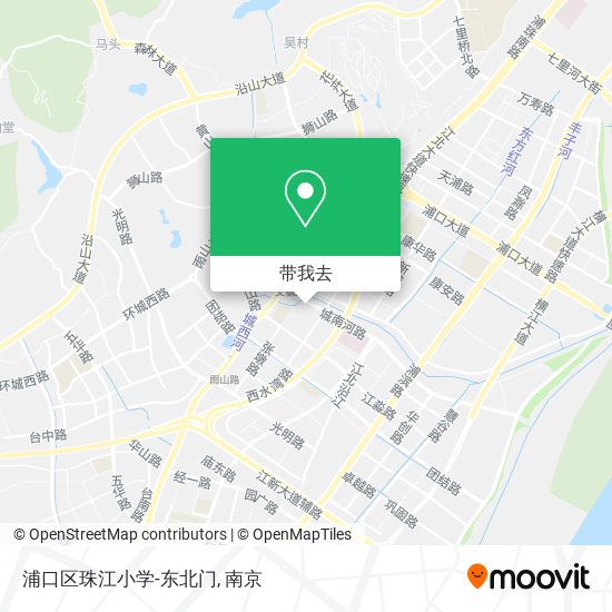 浦口区珠江小学-东北门地图