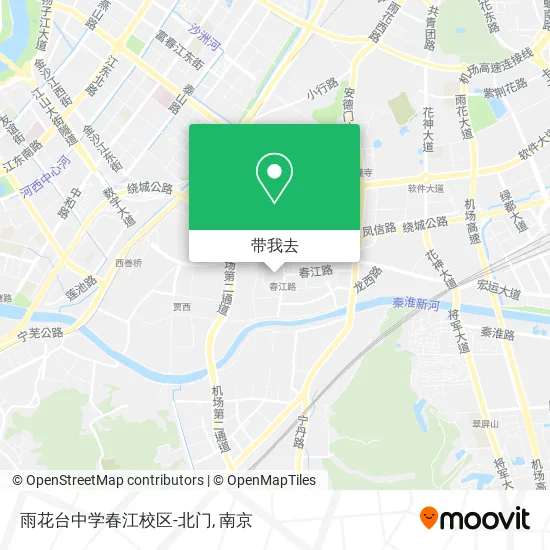 雨花台中学春江校区-北门地图