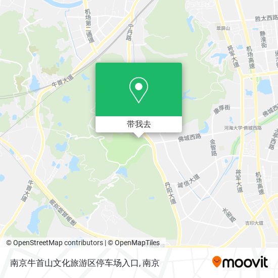 南京牛首山文化旅游区停车场入口地图