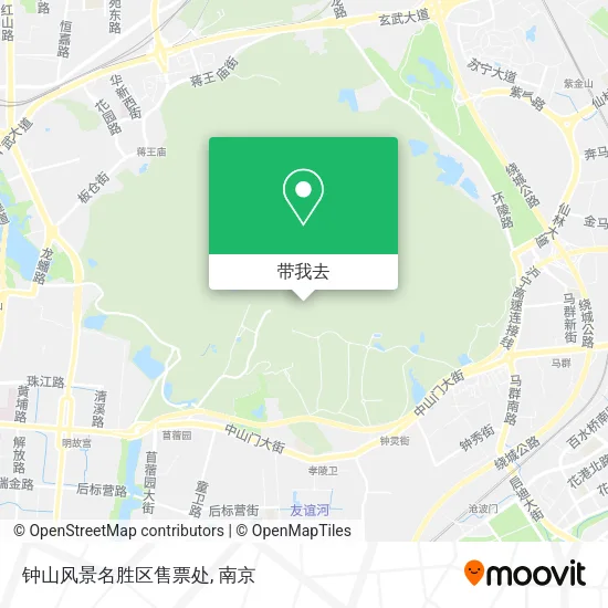 钟山风景名胜区售票处地图