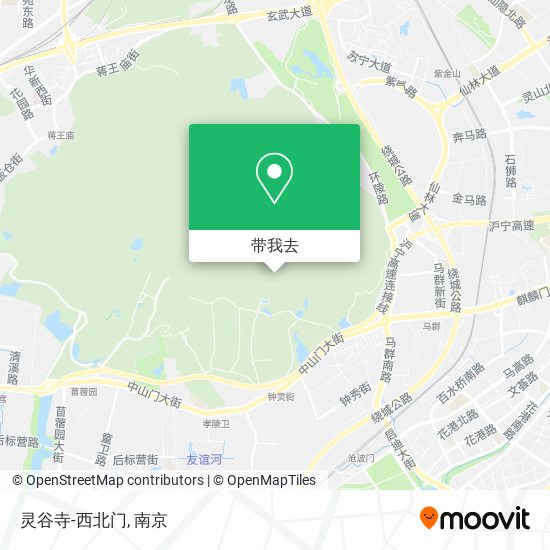 灵谷寺-西北门地图