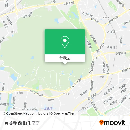 灵谷寺-西北门地图