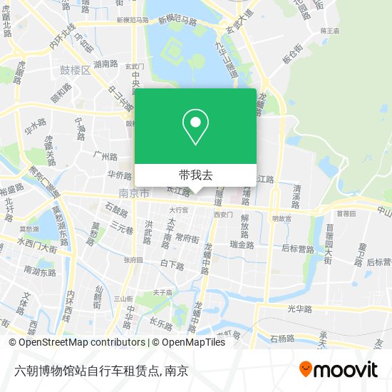 六朝博物馆站自行车租赁点地图