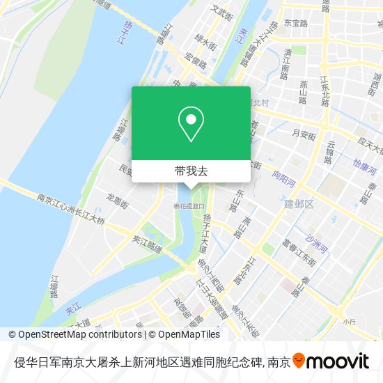 侵华日军南京大屠杀上新河地区遇难同胞纪念碑地图
