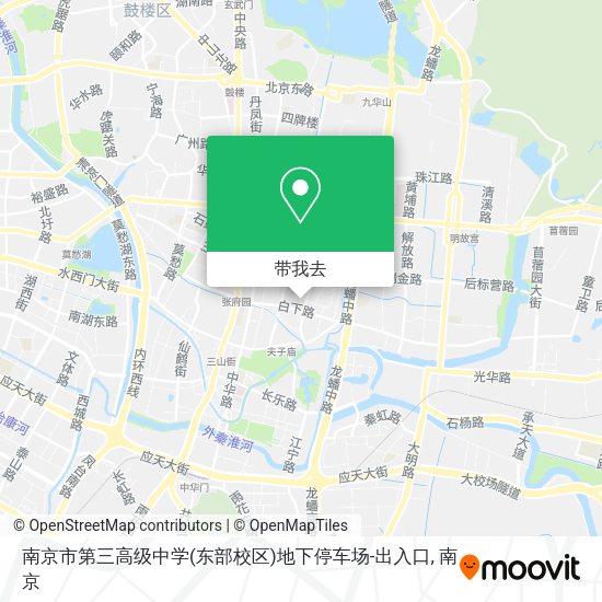南京市第三高级中学(东部校区)地下停车场-出入口地图