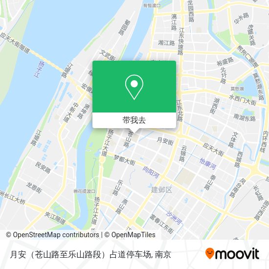 月安（苍山路至乐山路段）占道停车场地图