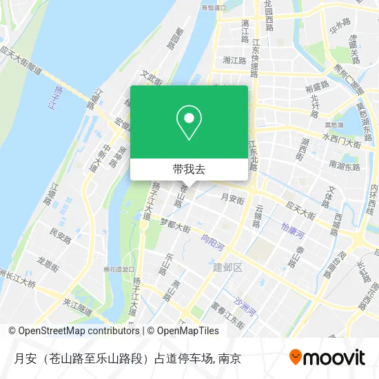 月安（苍山路至乐山路段）占道停车场地图