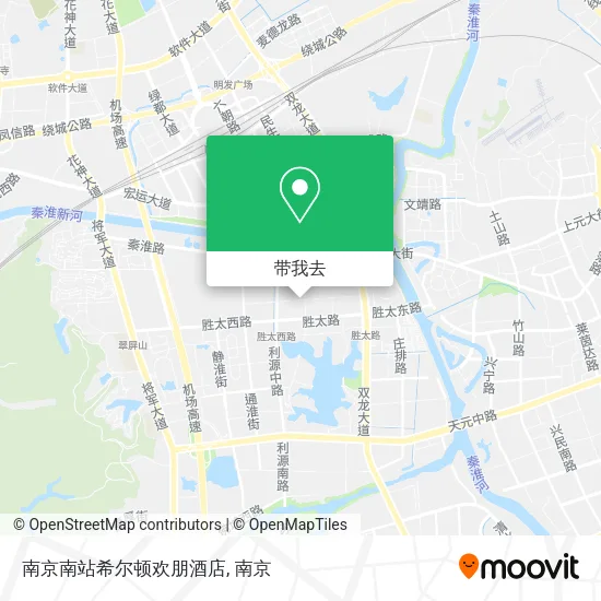 南京南站希尔顿欢朋酒店地图