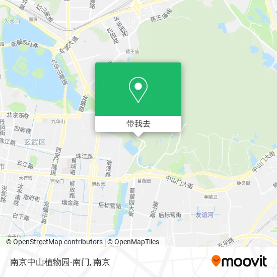 南京中山植物园-南门地图