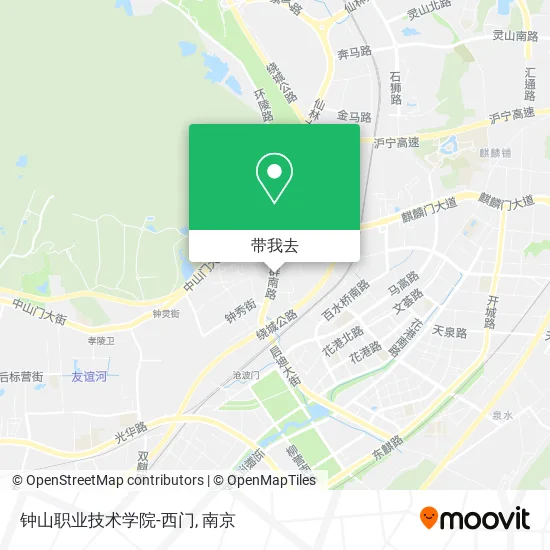 钟山职业技术学院-西门地图