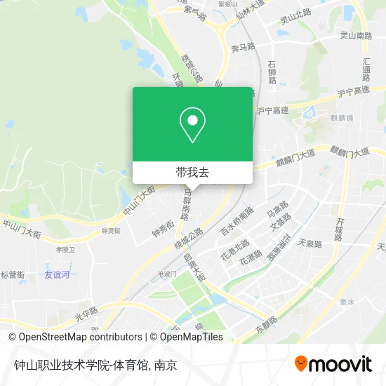 钟山职业技术学院-体育馆地图