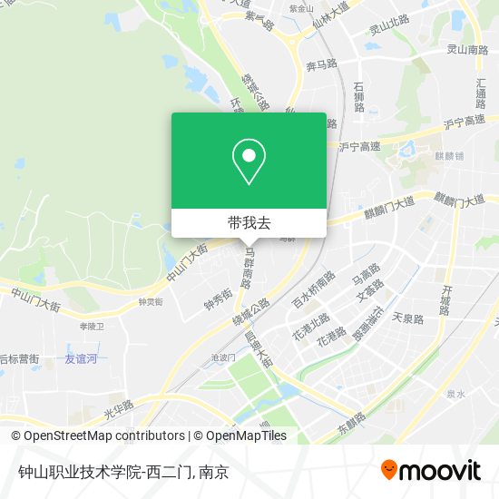 钟山职业技术学院-西二门地图