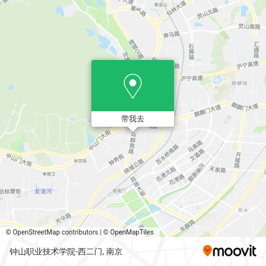 钟山职业技术学院-西二门地图