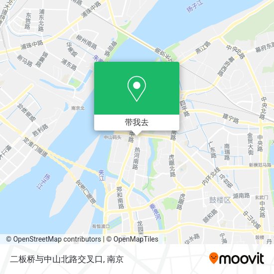 二板桥与中山北路交叉口地图