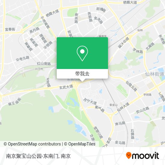 南京聚宝山公园-东南门地图