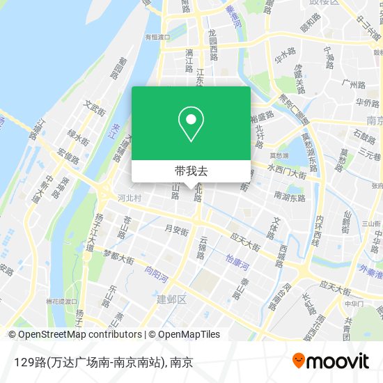 129路(万达广场南-南京南站)地图