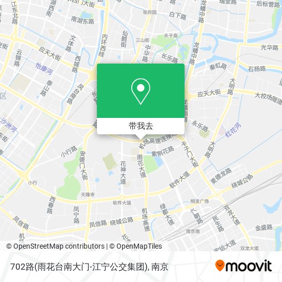 702路(雨花台南大门-江宁公交集团)地图