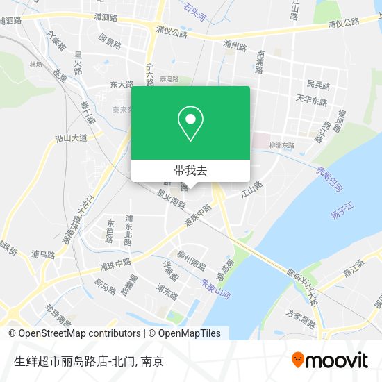 生鲜超市丽岛路店-北门地图