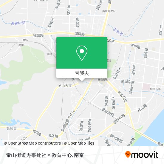 泰山街道办事处社区教育中心地图