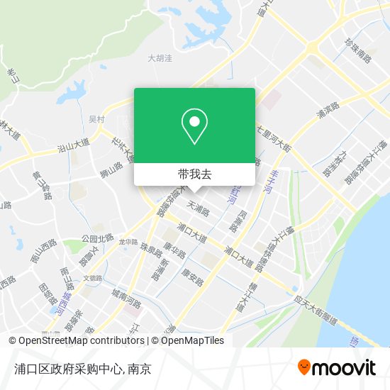 浦口区政府采购中心地图