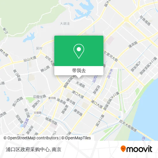 浦口区政府采购中心地图