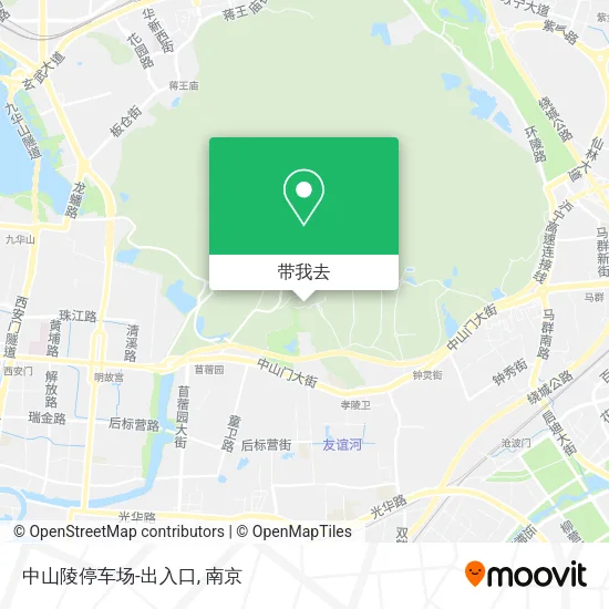 中山陵停车场-出入口地图