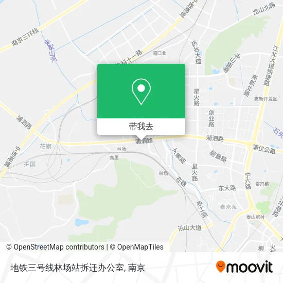 地铁三号线林场站拆迁办公室地图