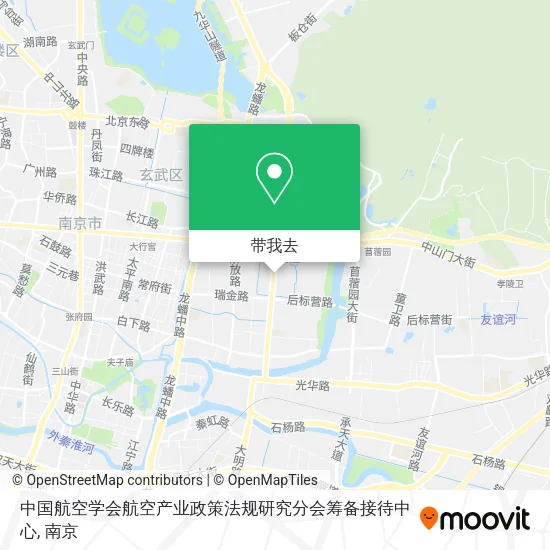 中国航空学会航空产业政策法规研究分会筹备接待中心地图