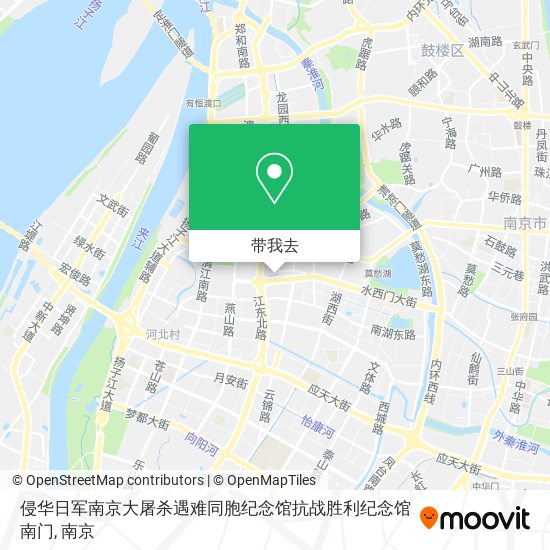 侵华日军南京大屠杀遇难同胞纪念馆抗战胜利纪念馆南门地图