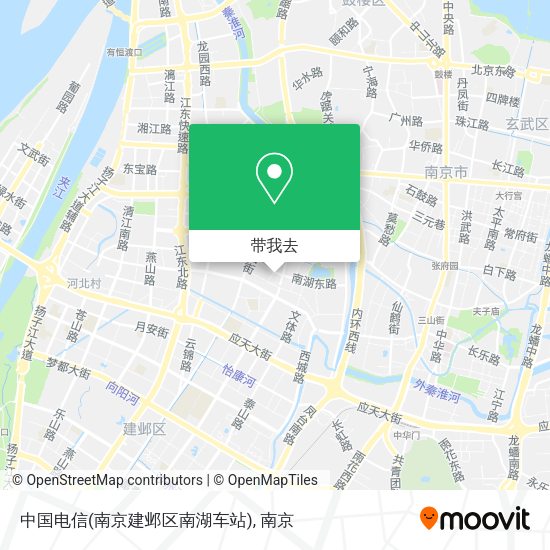 中国电信(南京建邺区南湖车站)地图