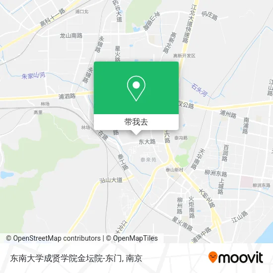 东南大学成贤学院金坛院-东门地图