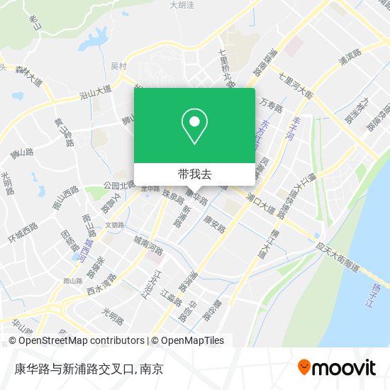康华路与新浦路交叉口地图
