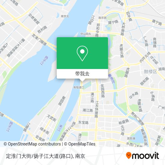 定淮门大街/扬子江大道(路口)地图