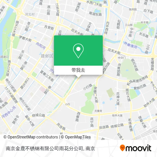 南京金鹿不锈钢有限公司雨花分公司地图