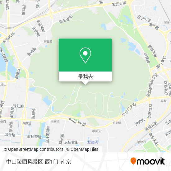 中山陵园风景区-西1门地图