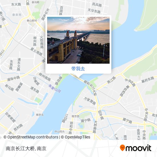 南京长江大桥地图