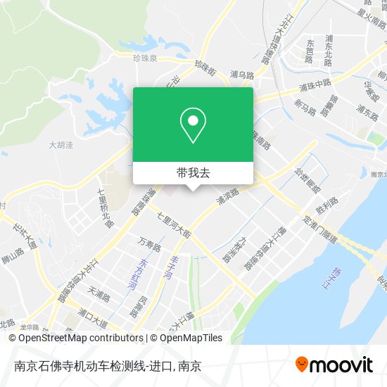 南京石佛寺机动车检测线-进口地图