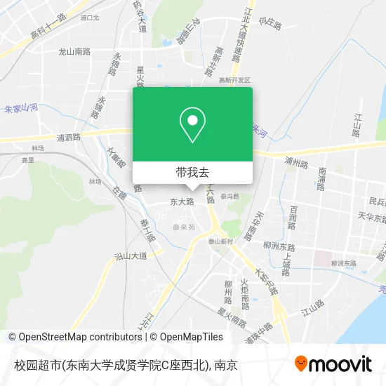 校园超市(东南大学成贤学院C座西北)地图