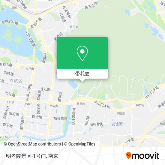 明孝陵景区-1号门地图