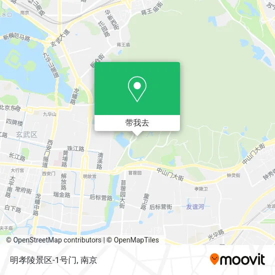 明孝陵景区-1号门地图