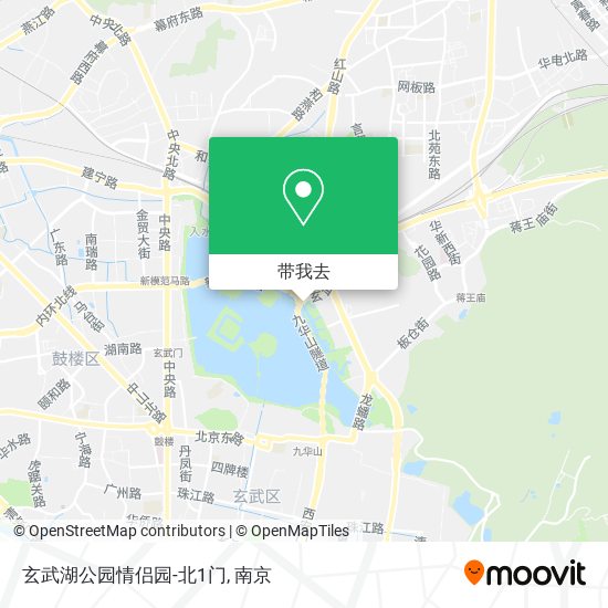 玄武湖公园情侣园-北1门地图