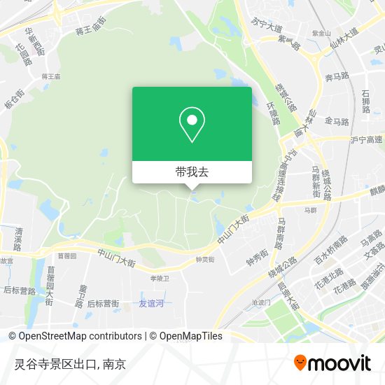 灵谷寺景区出口地图