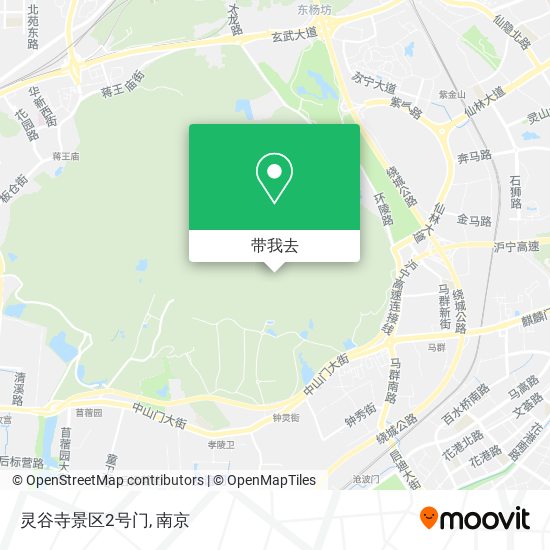 灵谷寺景区2号门地图