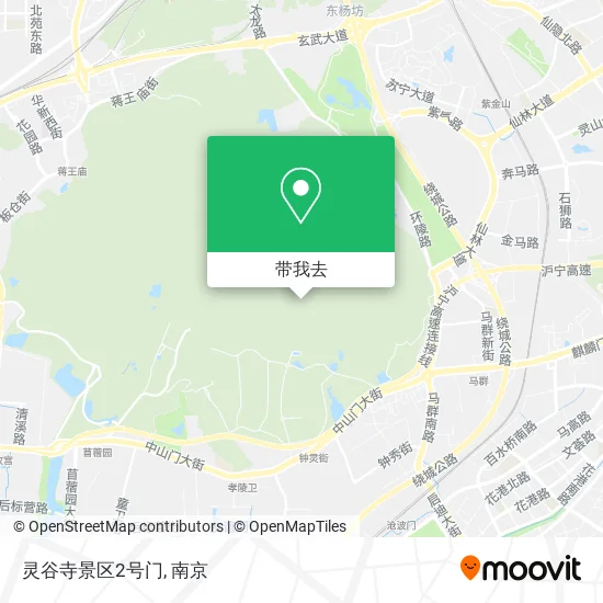 灵谷寺景区2号门地图