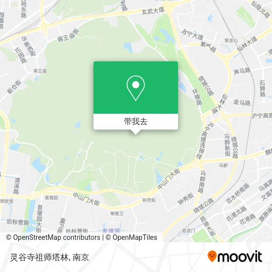 灵谷寺祖师塔林地图