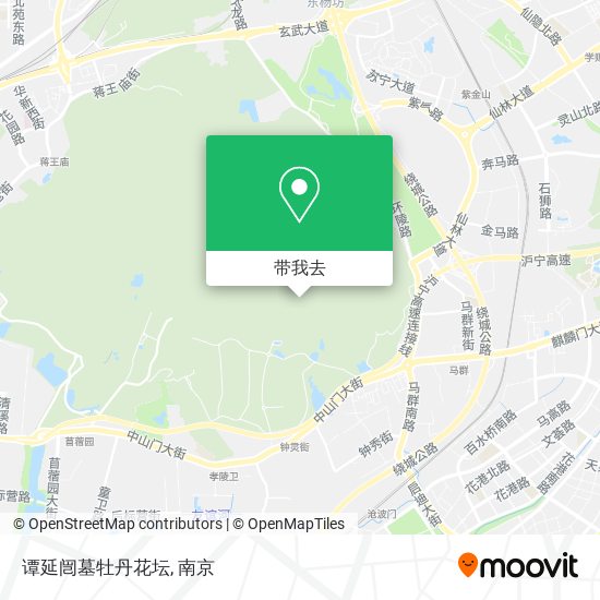 谭延闿墓牡丹花坛地图