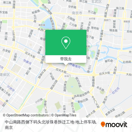 中山南路西侧下码头北珍珠巷拆迁工地-地上停车场地图