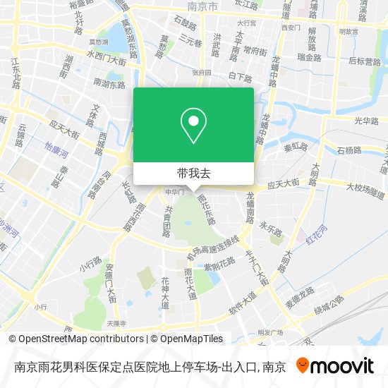 南京雨花男科医保定点医院地上停车场-出入口地图